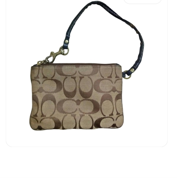 Coach Brown Wristlet - 5.75"L x 4.75"H x 1"D - Picture 8 of 10